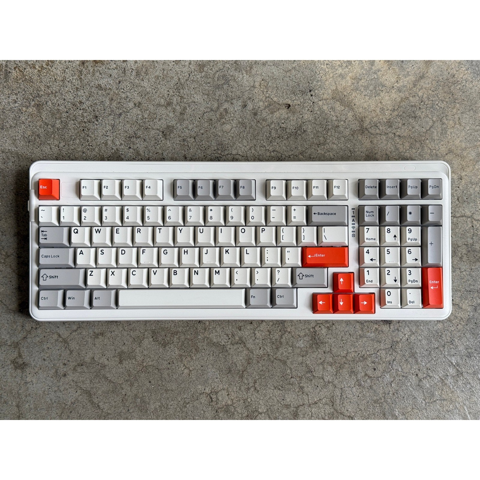 DAREU EK98 PRO Mechanical Keyboard 98% Layout White Grey Orange Wireless Wired