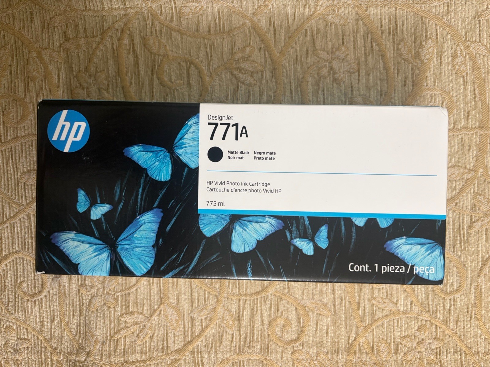 GENUINE HP 771A (B6Y15A )Matte Black 775ml Cartridge  DESIGNJET New Dated 10/26