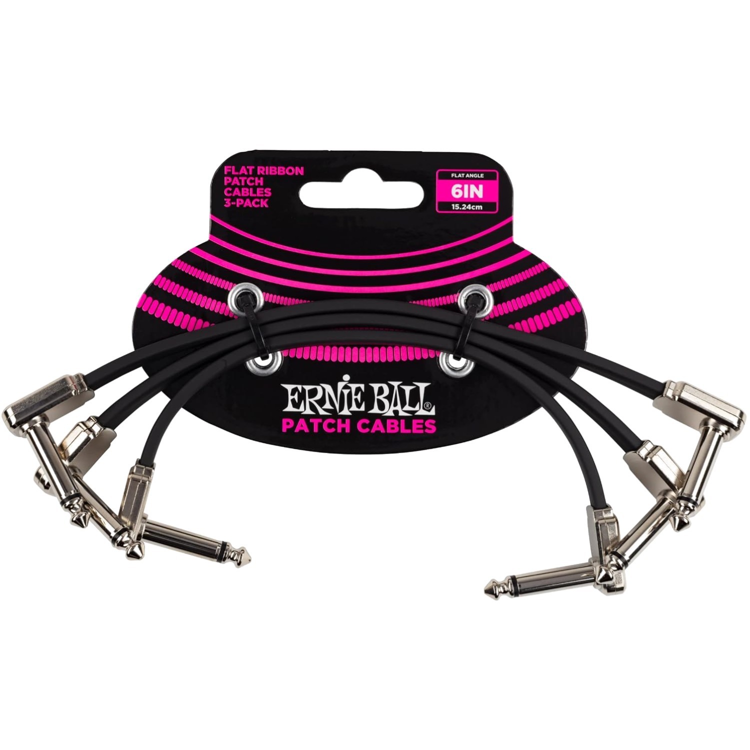 Flat Ribbon Patch Cable 3-Pack, 6-inch - Easy Maneuvering for Musicians