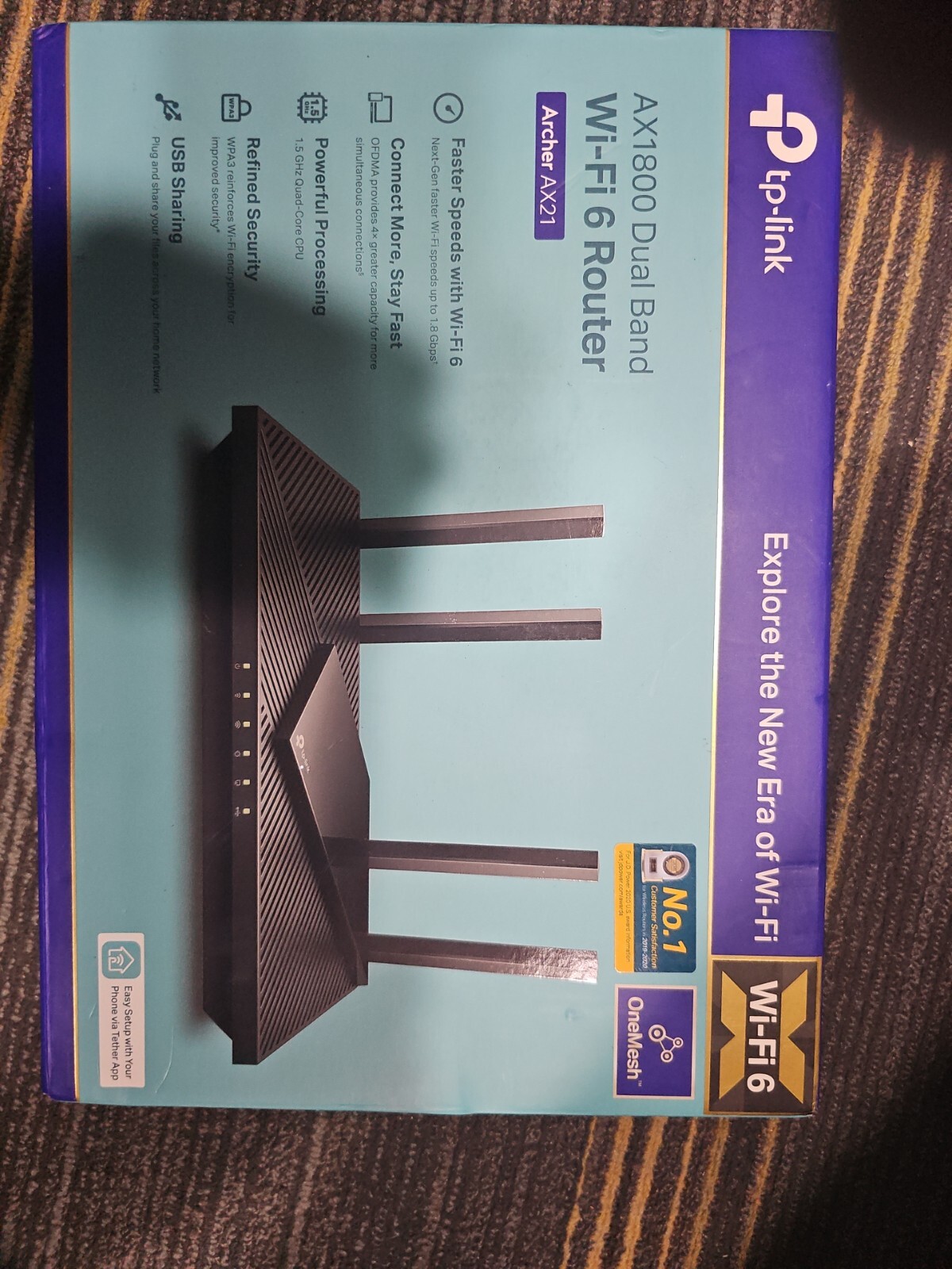 TP-Link AX1800 Works with Alexa Dual Band Gigabit Router - Black