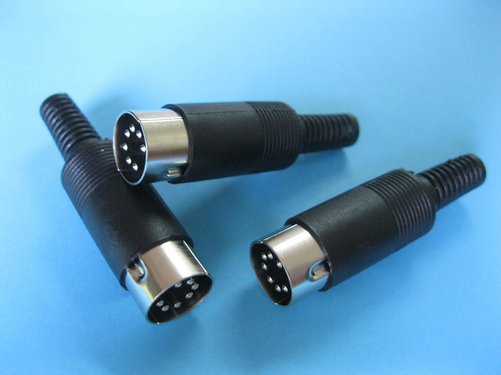 10 pcs Standard DIN Plug 7 Pin Male Connector with Plastic Handle New