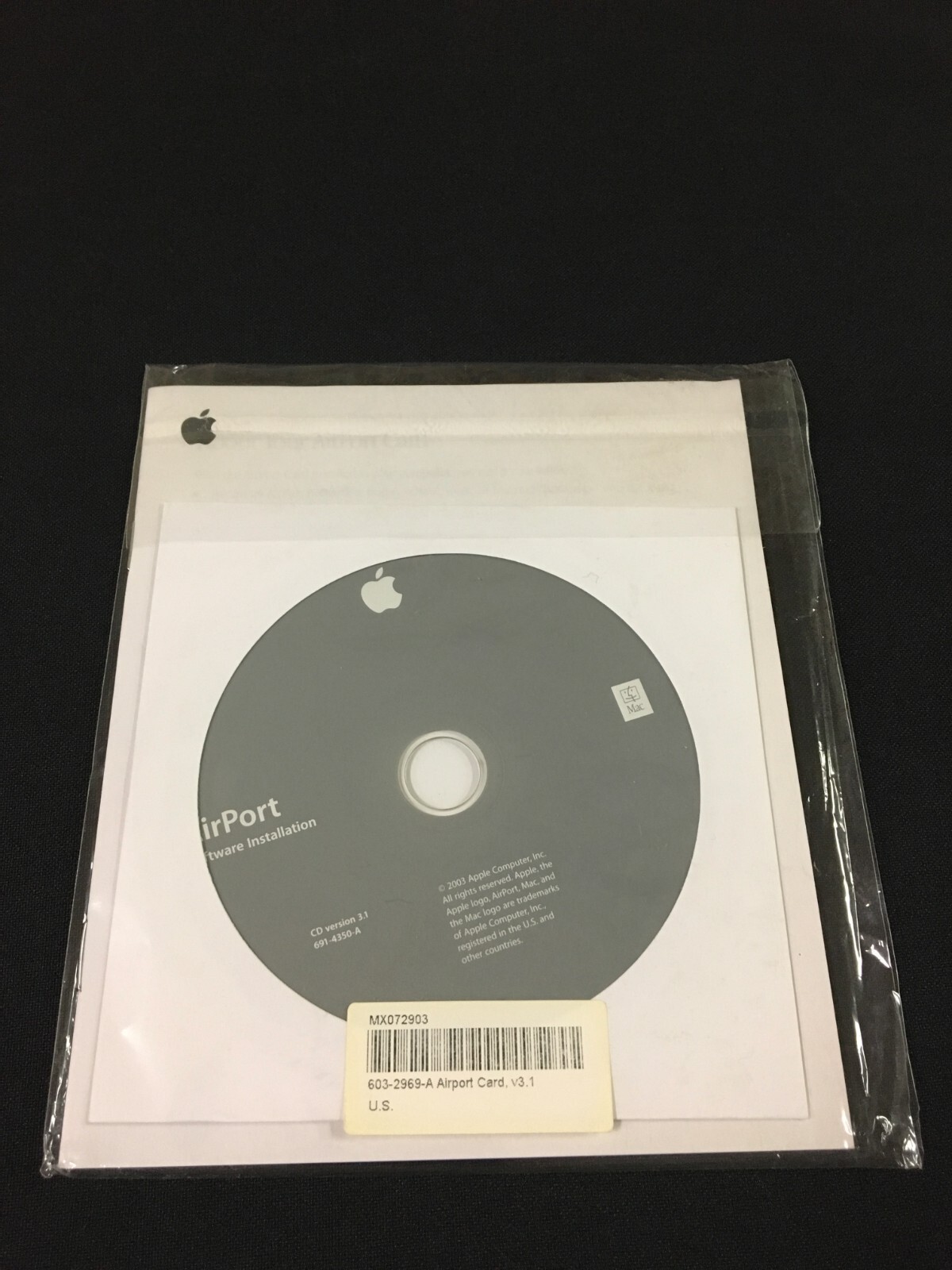 Macintosh Apple Airport Card Installation CD - Version 3.1 - 691-4350-A - 2003