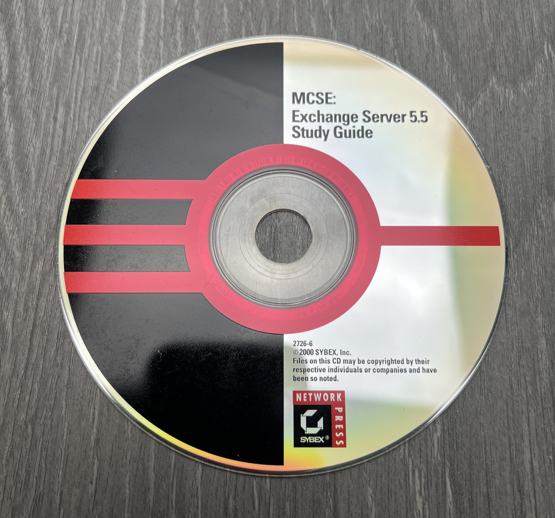 MCSE Exchange Server 5.5 Study Guide CD-ROM SYBEX Network Press Training