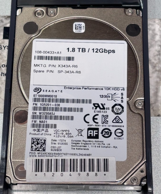 Seagate 1.8TB/12gbps ST1800MM0018 Tested Working