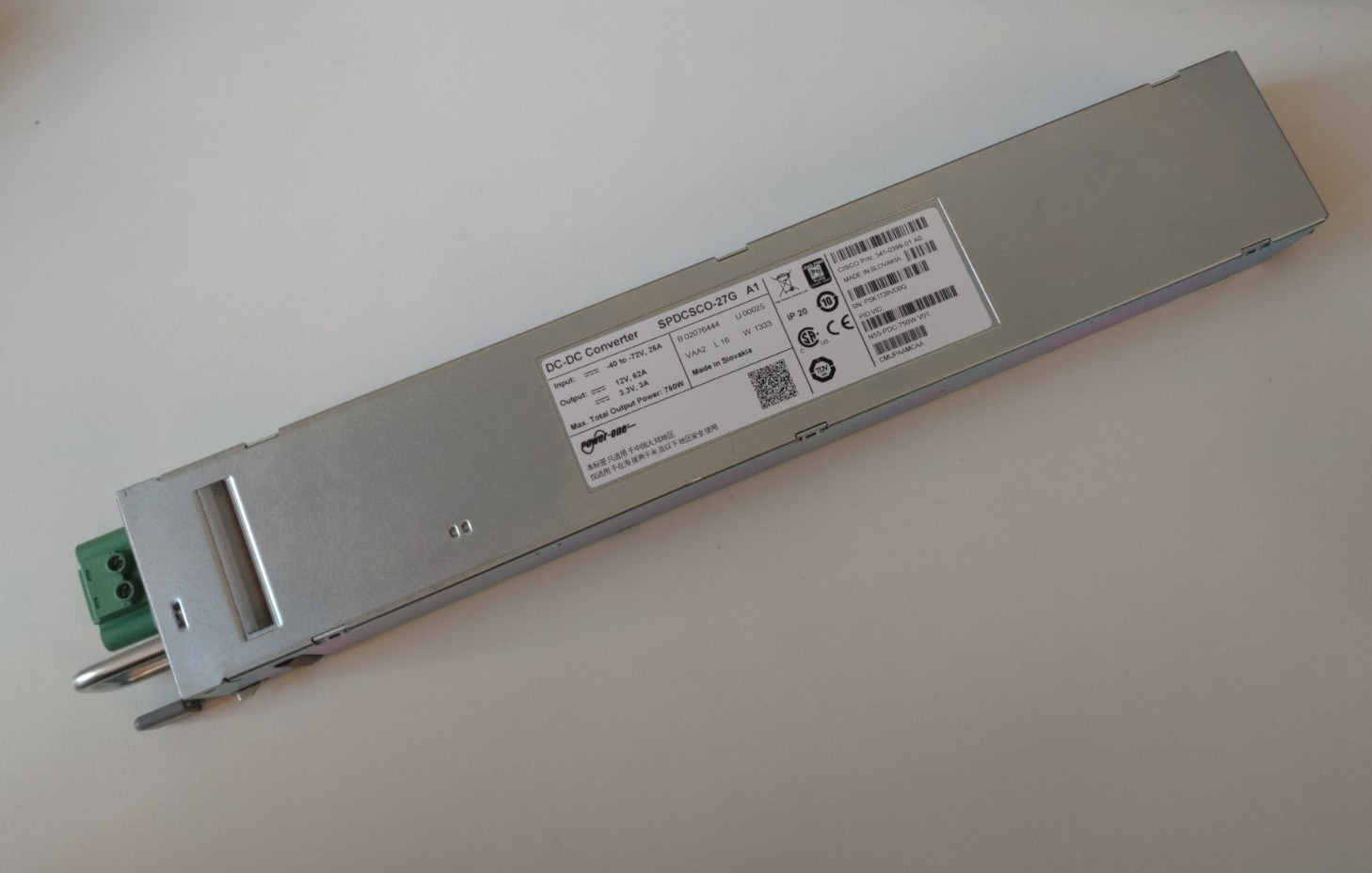 Cisco N55-PDC-750W Nexus 5548P / 5548UP DC powersupply P/N 341-0399-01