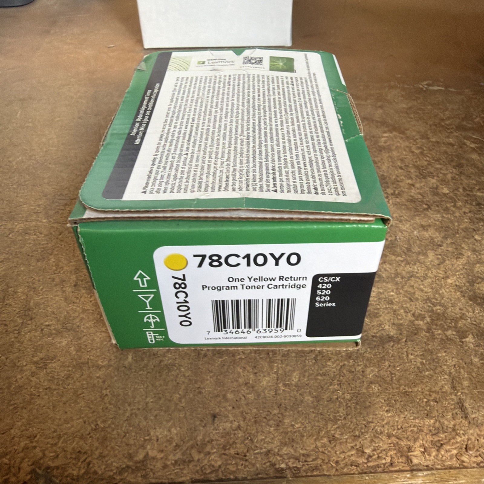 Lexmark™ 78C10Y0 Yellow Return Program Toner Cartridge