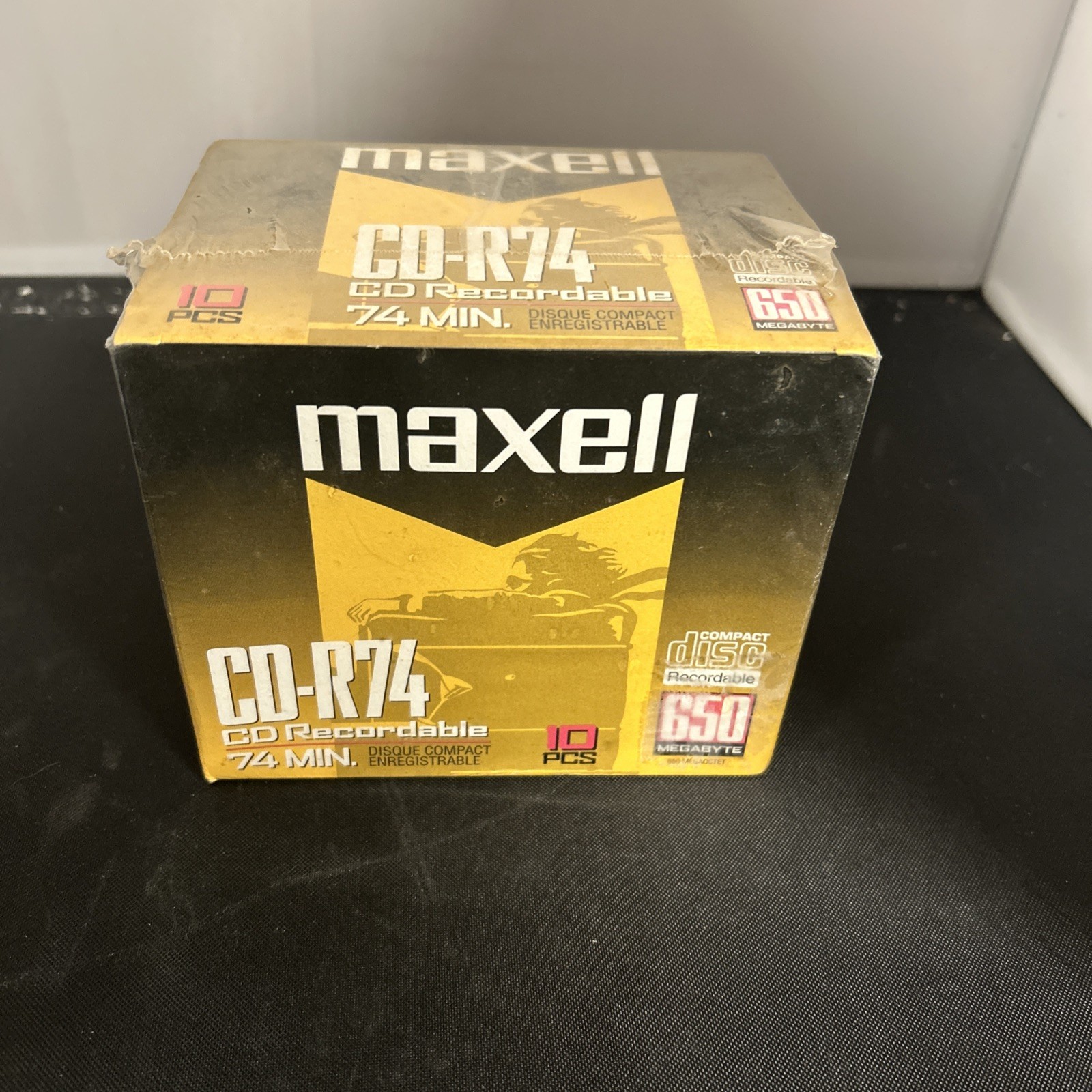 Box Of 10 Maxell CD-R74 Blank Compact Discs Recordable 74 Min 650MB VTG Sealed