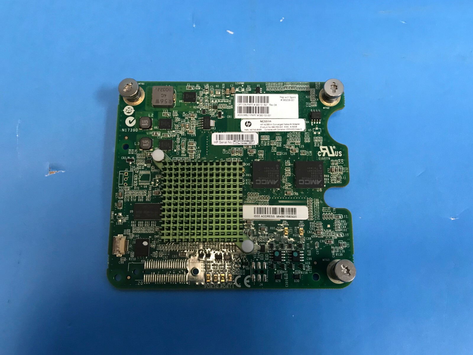 HP 580238-001 NC551 10GB 2Port Mezzanine Card 580151-B21 580153-001