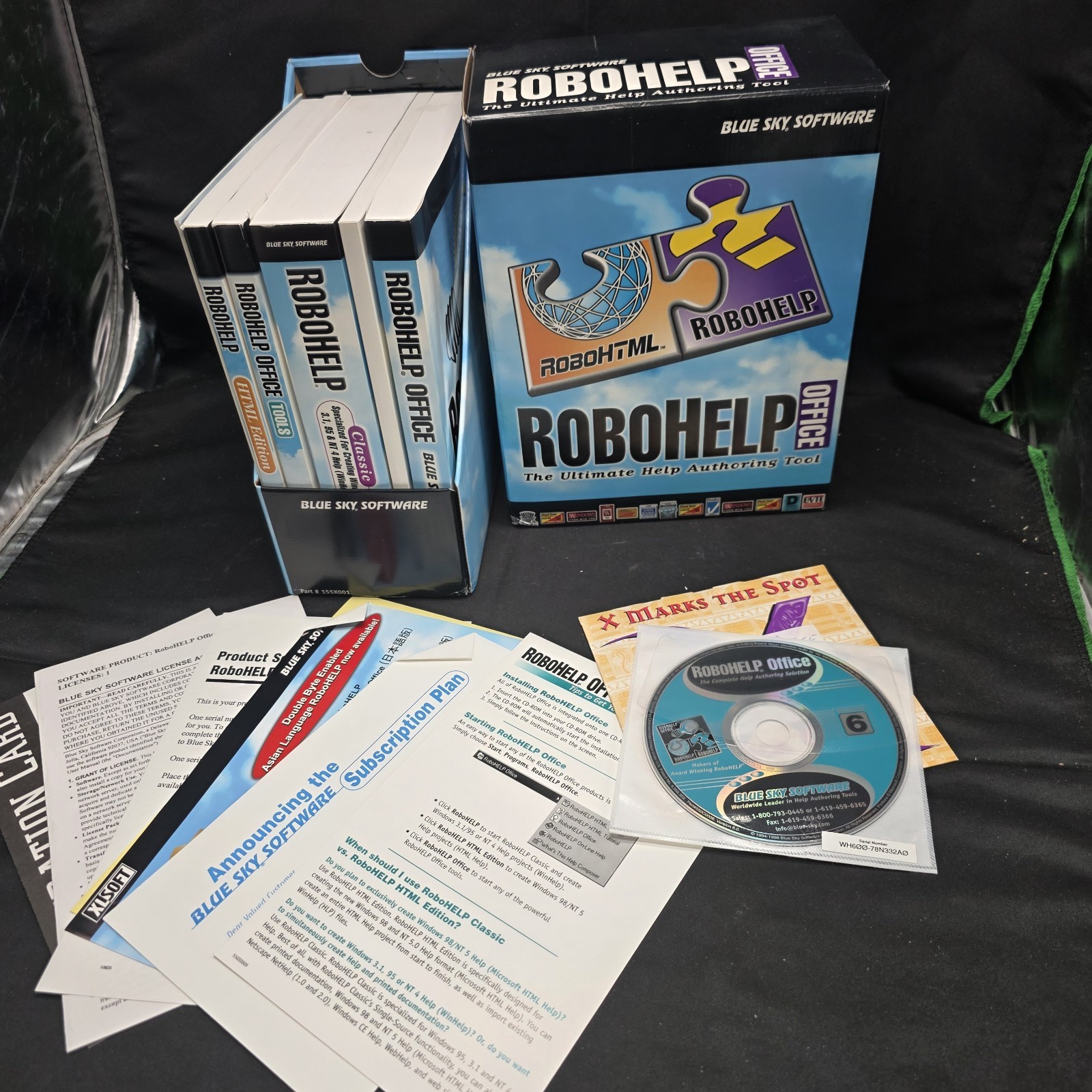 Blue Sky RoboHELP Office 6 Vintage Software CD Manuals Big Box Windows 1998