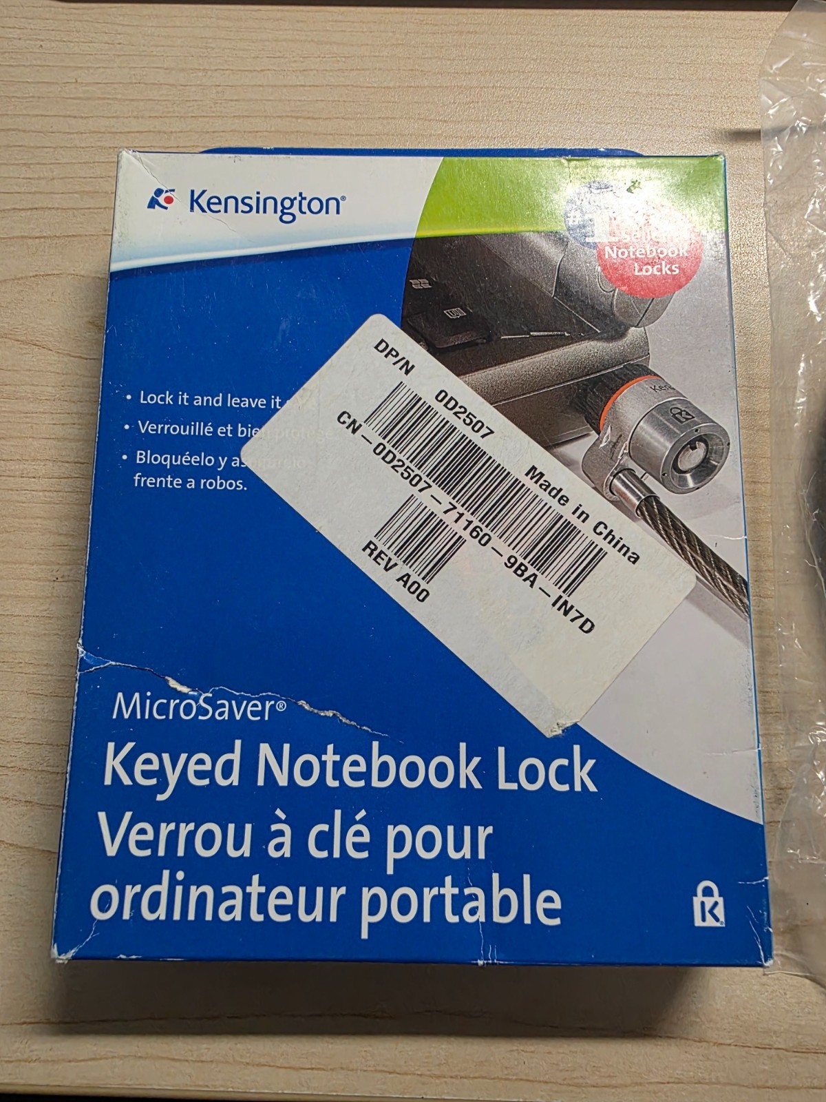 Kensington MicroSaver Laptop Lock Keyed Security Cable K64186FM NEW SEALED
