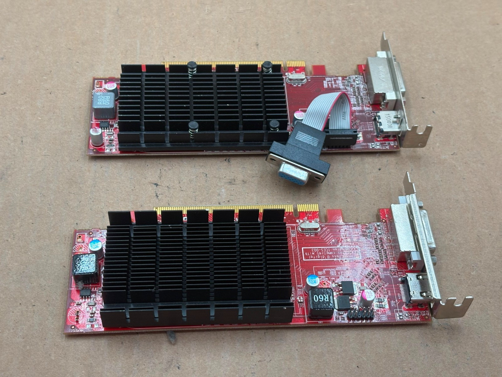 Lot of 2 VisionTek Radeon HD 6350 1 GB DDR3 PCI-E x16 Low Profile Video Card