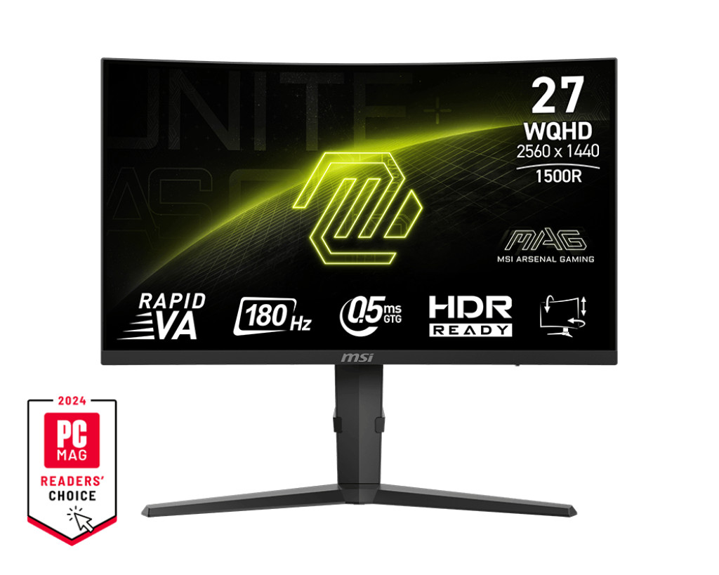 MSI MAG 275CQPF 27" 2560x1440 WQHD Curved Gaming Monitor Certified Refurbished