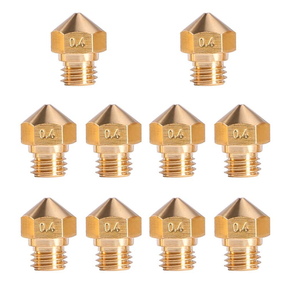 16pcs 3d Brass Volcano Nozzle M6 Thread Nozzles 0.2mm0.3mm0.4mm0.5mm0.6mm0.8mm1.