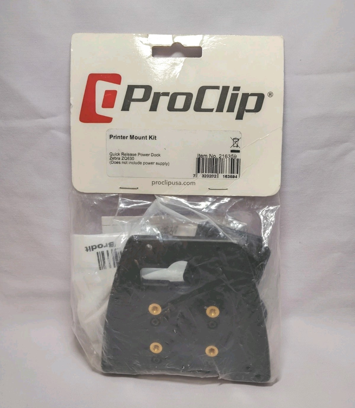 ProClip 216359 Quick Release Power Dock for Zebra ZQ630 Printer Mount Kit
