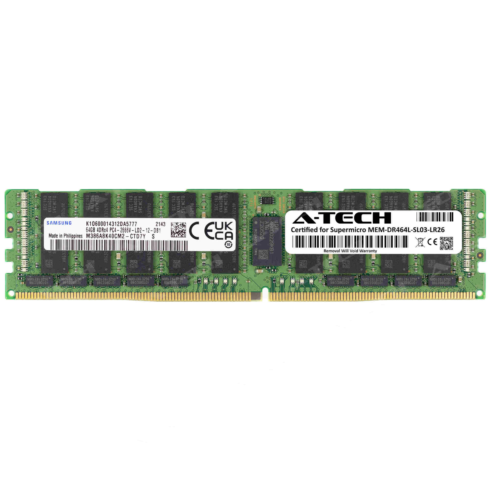 64GB PC4-21300 LRDIMM Replacement for Supermicro MEM-DR464L-SL03-LR26 Memory RAM