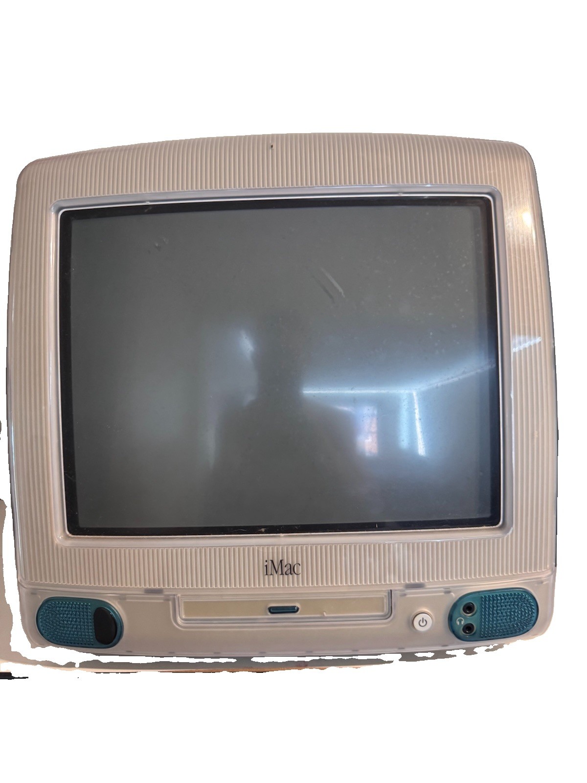 Vintage Working 1998 iMac G3 Teal Blue Mac OS W/ Keyboard & Mouse
