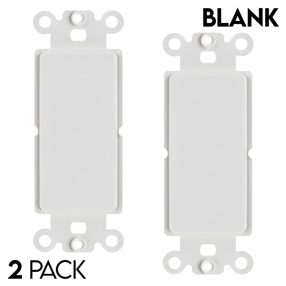 2 Pack Wall Plate Insert Blank Or With Flexible Opening fit Decorative WallPlate