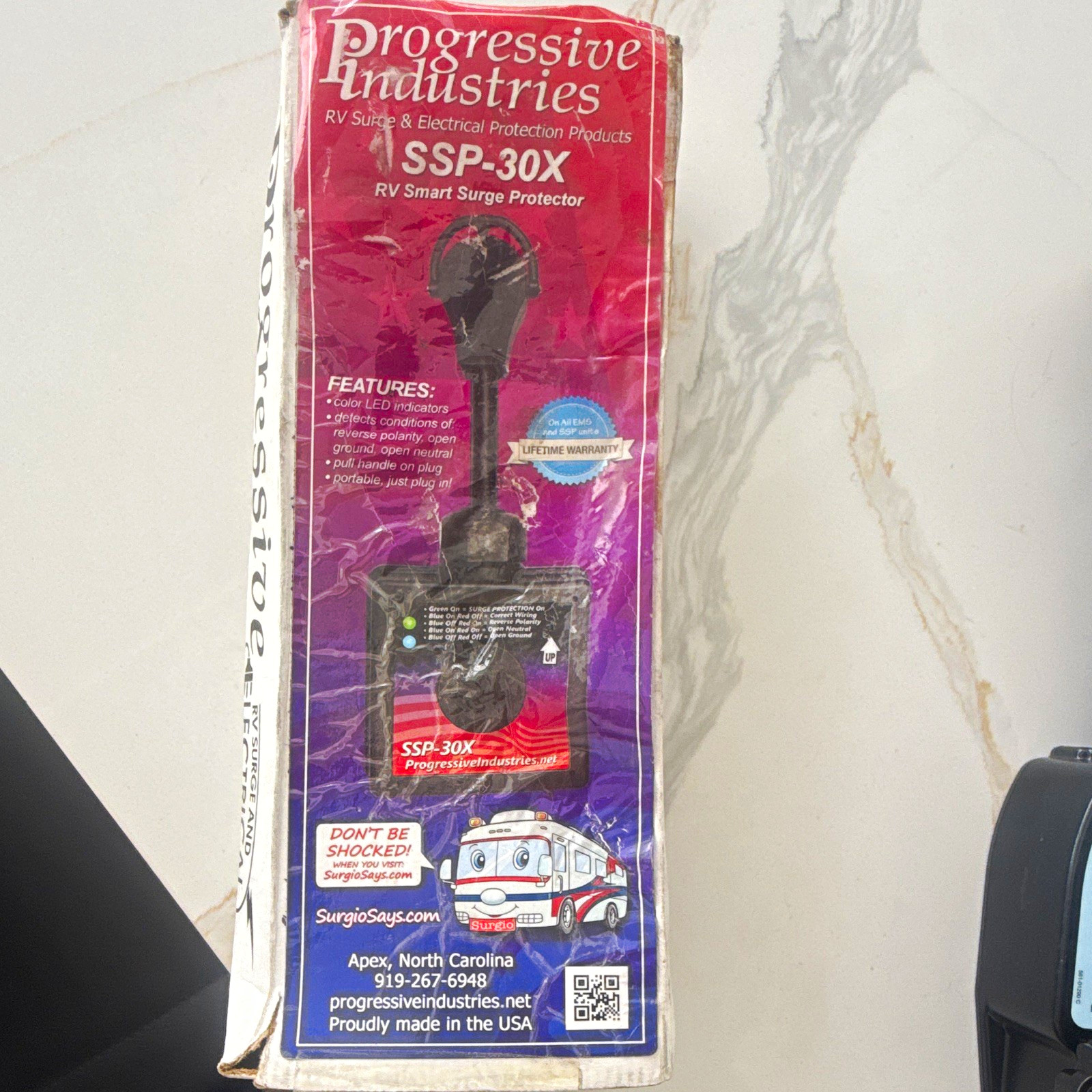 Progressive Industries SSP-30X RV Smart Surge Protector, 120V, 1 Outlet
