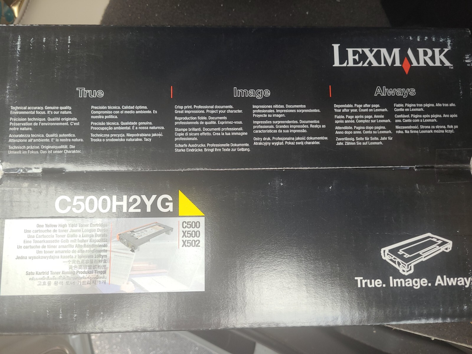 Genuine OEM Sealed Lexmark Toner YELLOW C500H2YG C500 X500 X502 - NEW