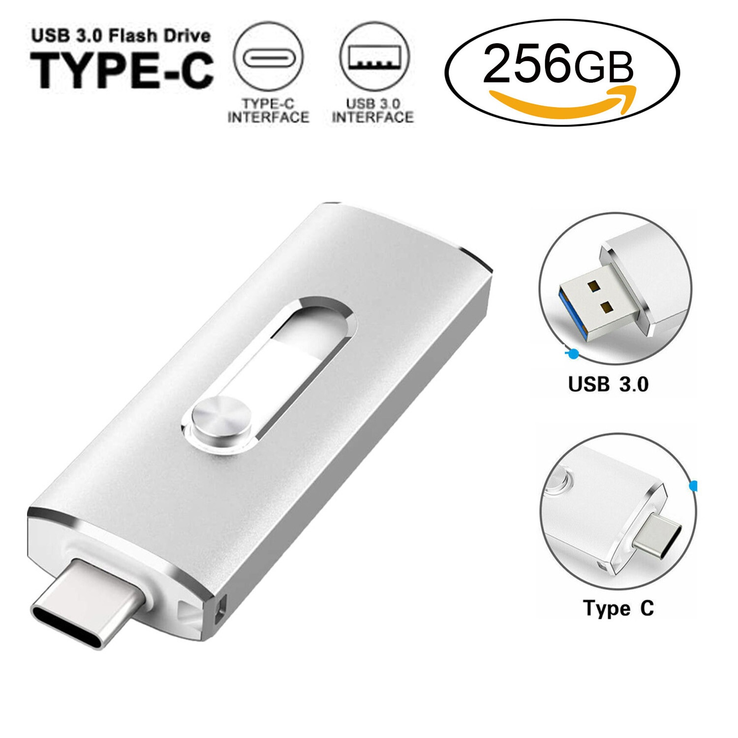 256GB USB 3.0 Type C Flash Drive  Memory Stick OTG Thumb Drive for Android phone