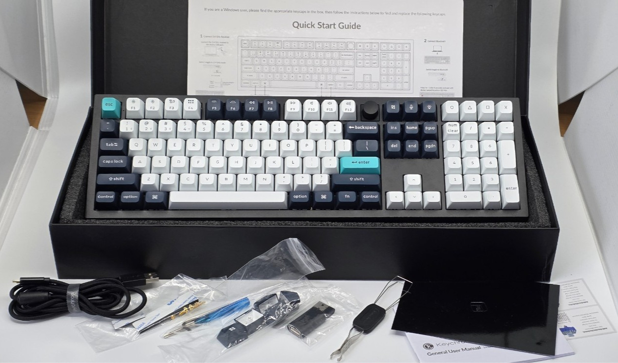 Keychron Q6 Max QMK/VIA Full Size, Wireless - complete with Box, and Accessories