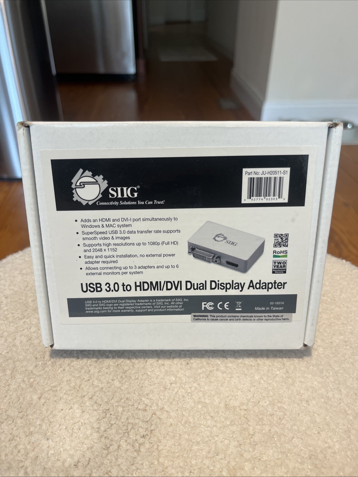 SIIG USB 3.0 to HDMI + DVI Simultaneous Dual Display Adapter For Mac and Windows
