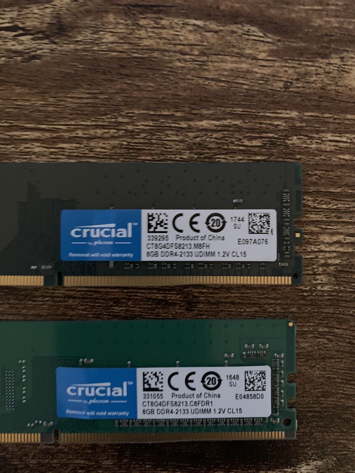 2X Micron(8gbx2) 16GB Total  2Rx8 PC4-2133P Laptop RAM DDR4