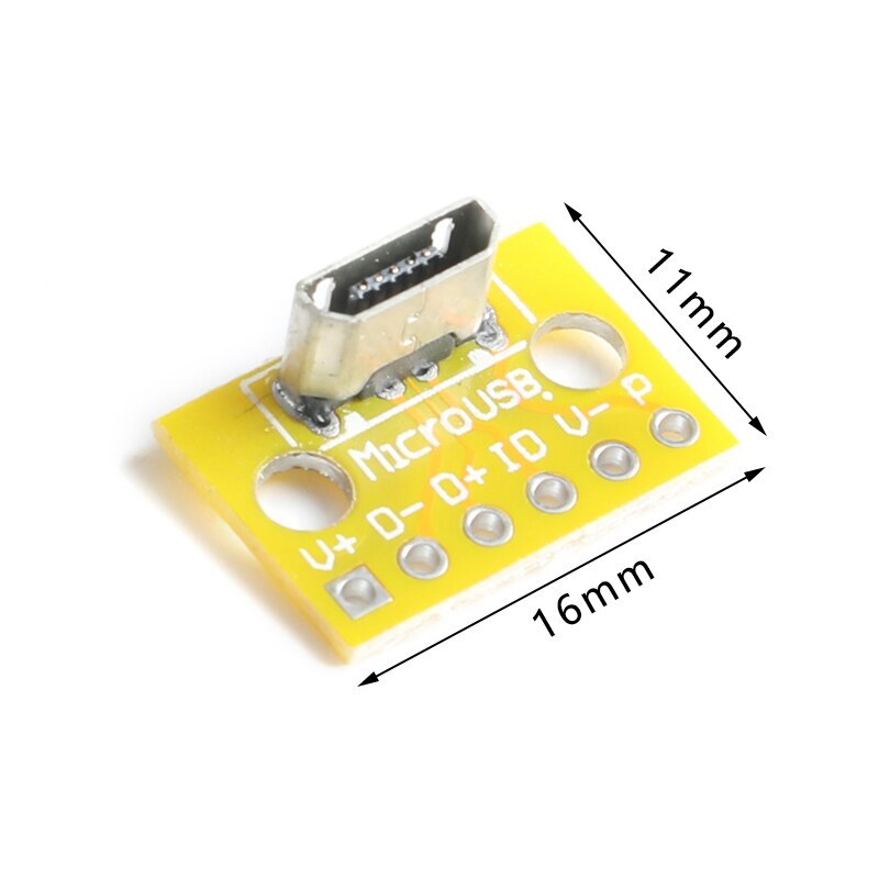 1/5/10Pcs USB 2.0 Micro USB Female Head A Connector 2.54mm PCB Converter Adapter