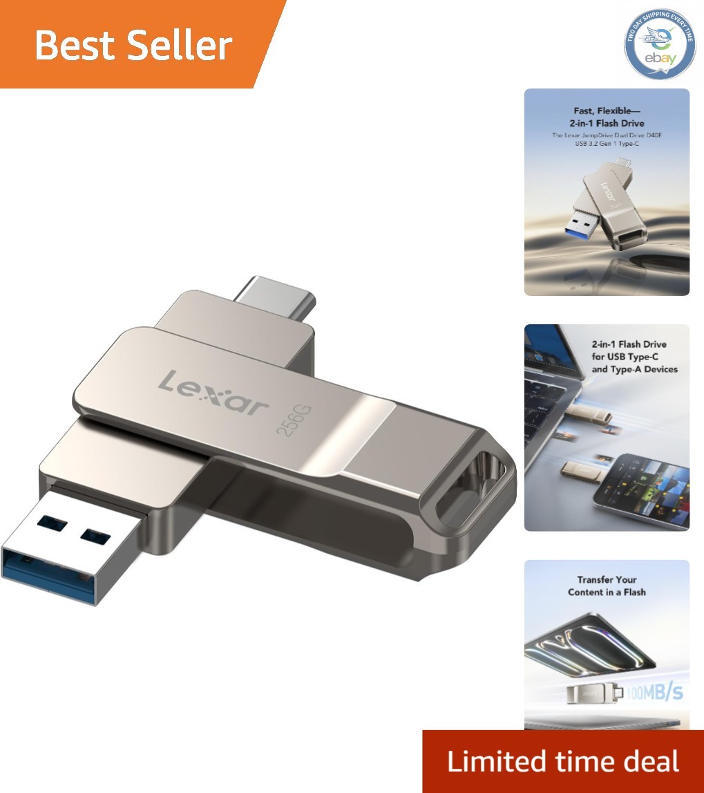 Elegant 256GB USB 3.2 Flash Drive - Metal Swivel Design for Ultimate Portability