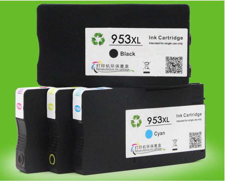 4 pcs Ink Cartridge for HP 953XL For HP OfficeJet Pro 7740 8210 8710 8715 8720 