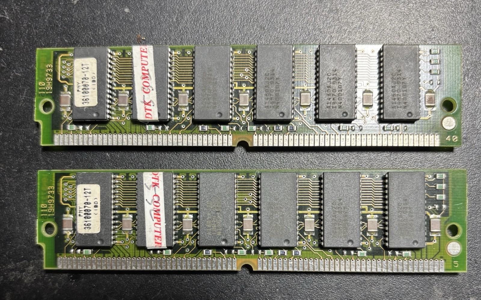 8MB Kit - Pair Of 72pin 4MB FPM Ram Vintage PNY Memory