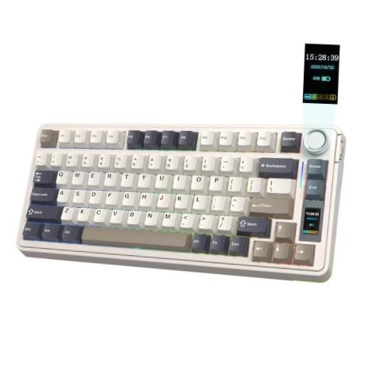 X Aula EA75 MAX Wireless Gaming Silent Cotton Candy Switch Retro White