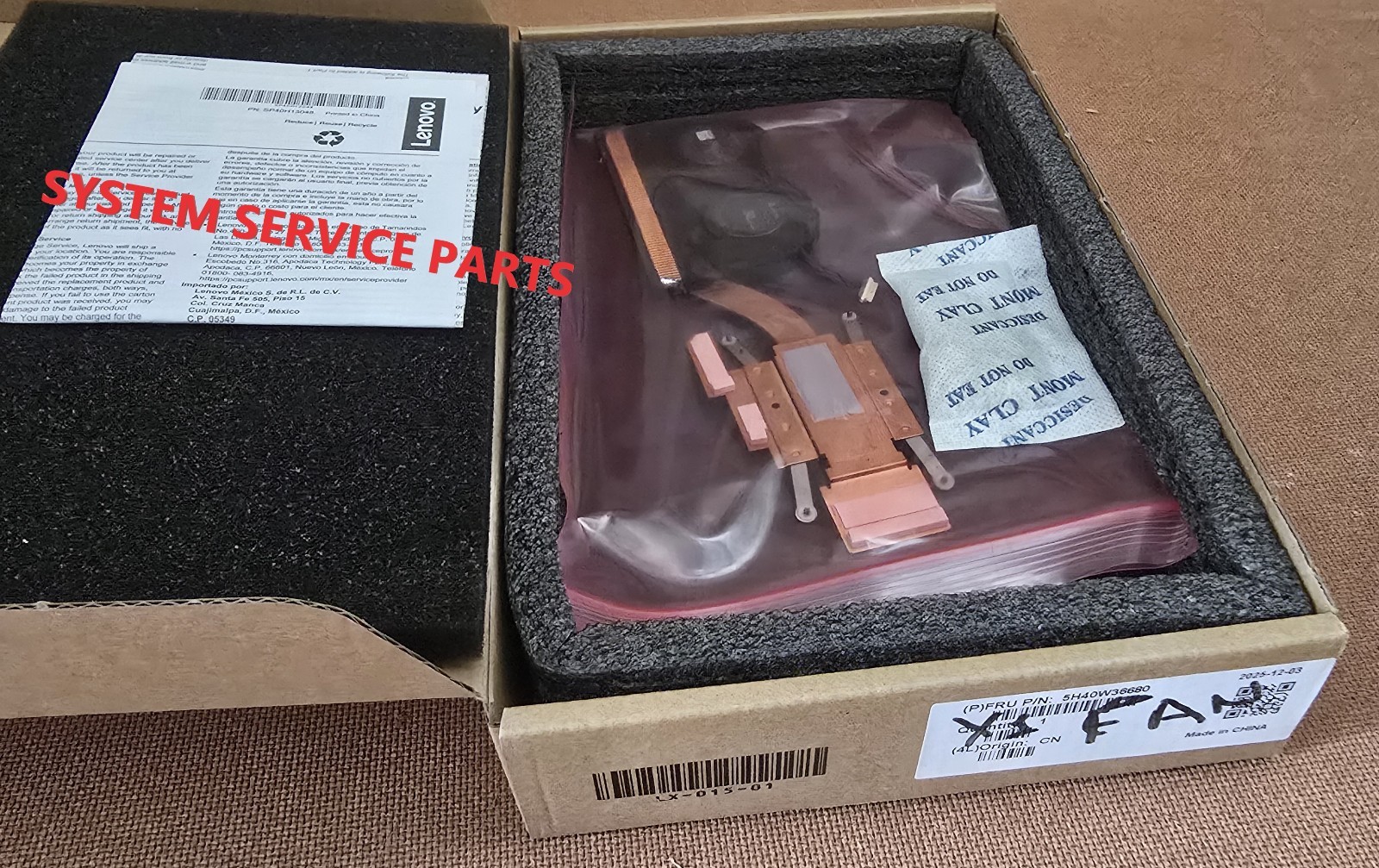 GENUINE LENOVO Thermal HEATSINK w/ FAN 5H40W36680 5H40W36681 5H40W36682 ( NEW )