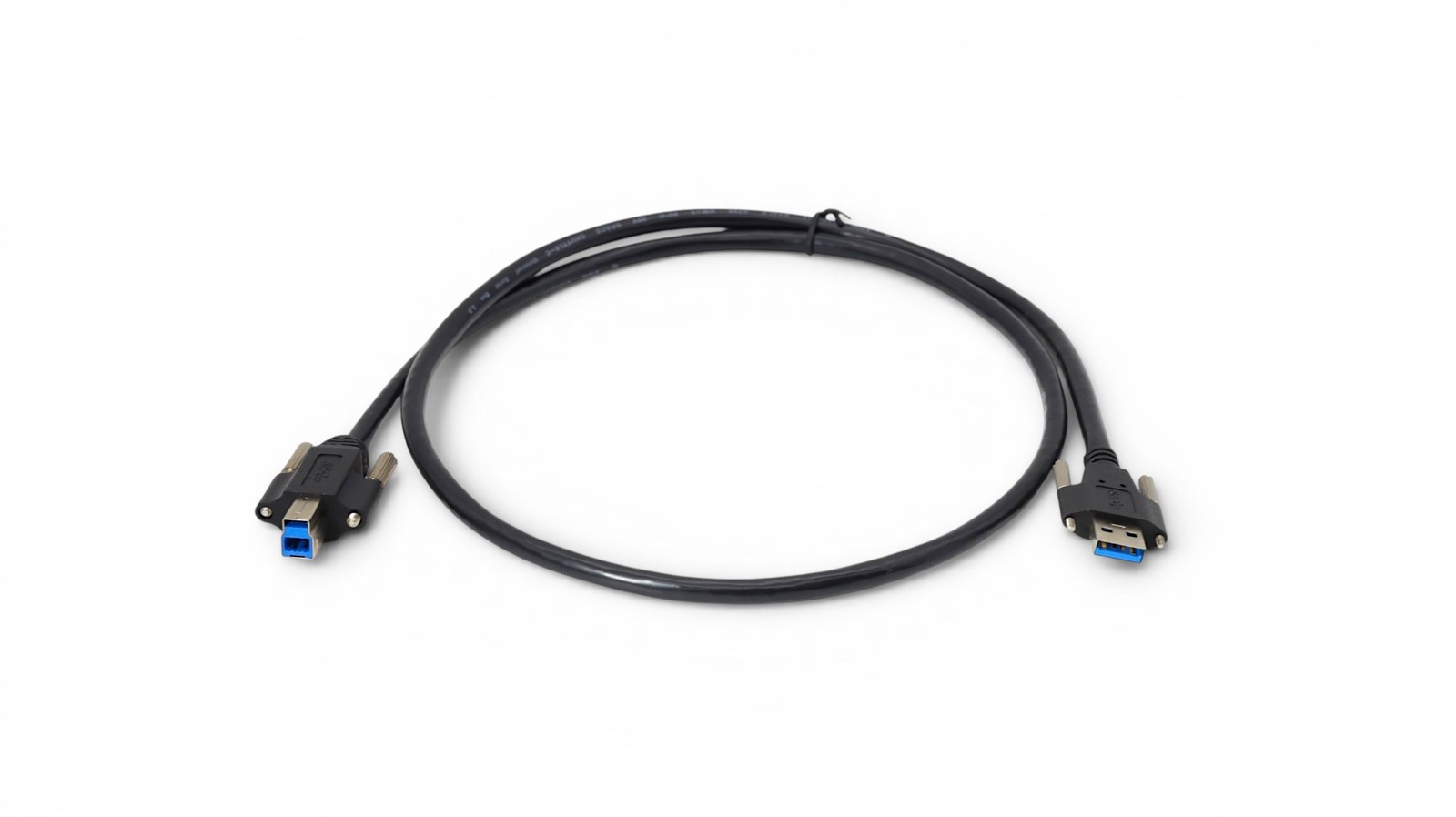 1m USB 3.2 Gen 1 SuperSpeed USB-A to USB 3.0 Type-B Screw Lock Cable - Black