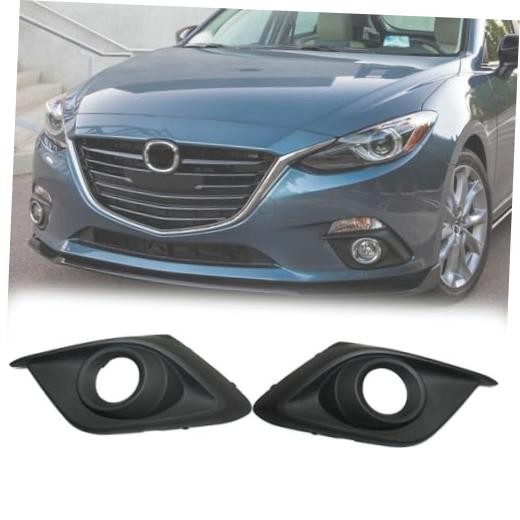 1Pair Front Fog Light Cover Bezel Replacement For Mazda 3 2014 2015 2016 |