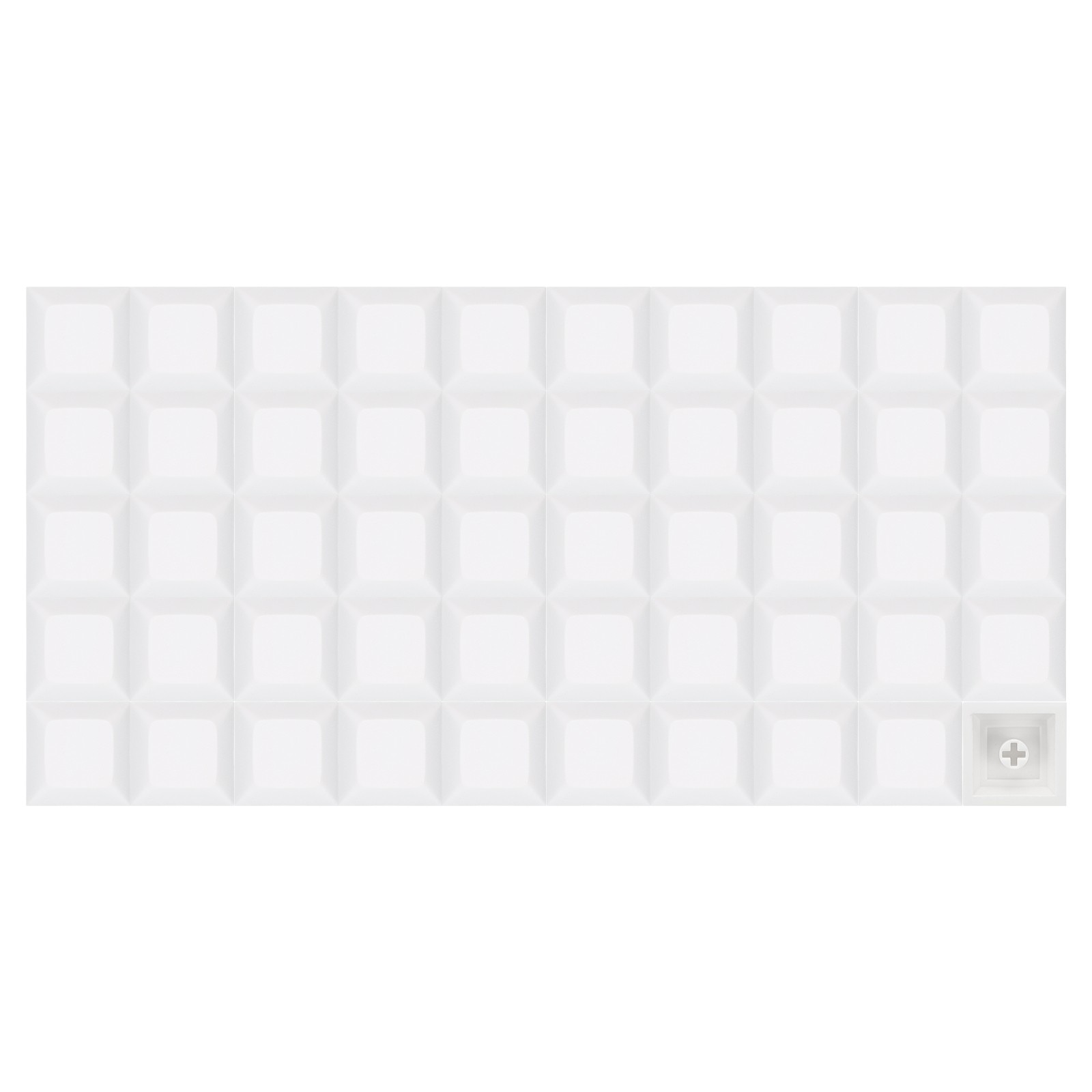 50 Pcs PBT Keycap Set DSA Mechanical Numeric Keypads for Keyboard, White