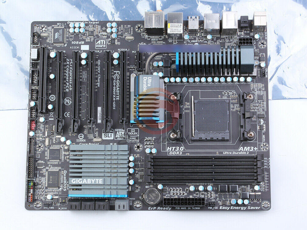 ONE GIGABYTE GA-990FXA-UD5 Socket AM3+ AMD 990FX DDR3 ATX USB3.0 Used