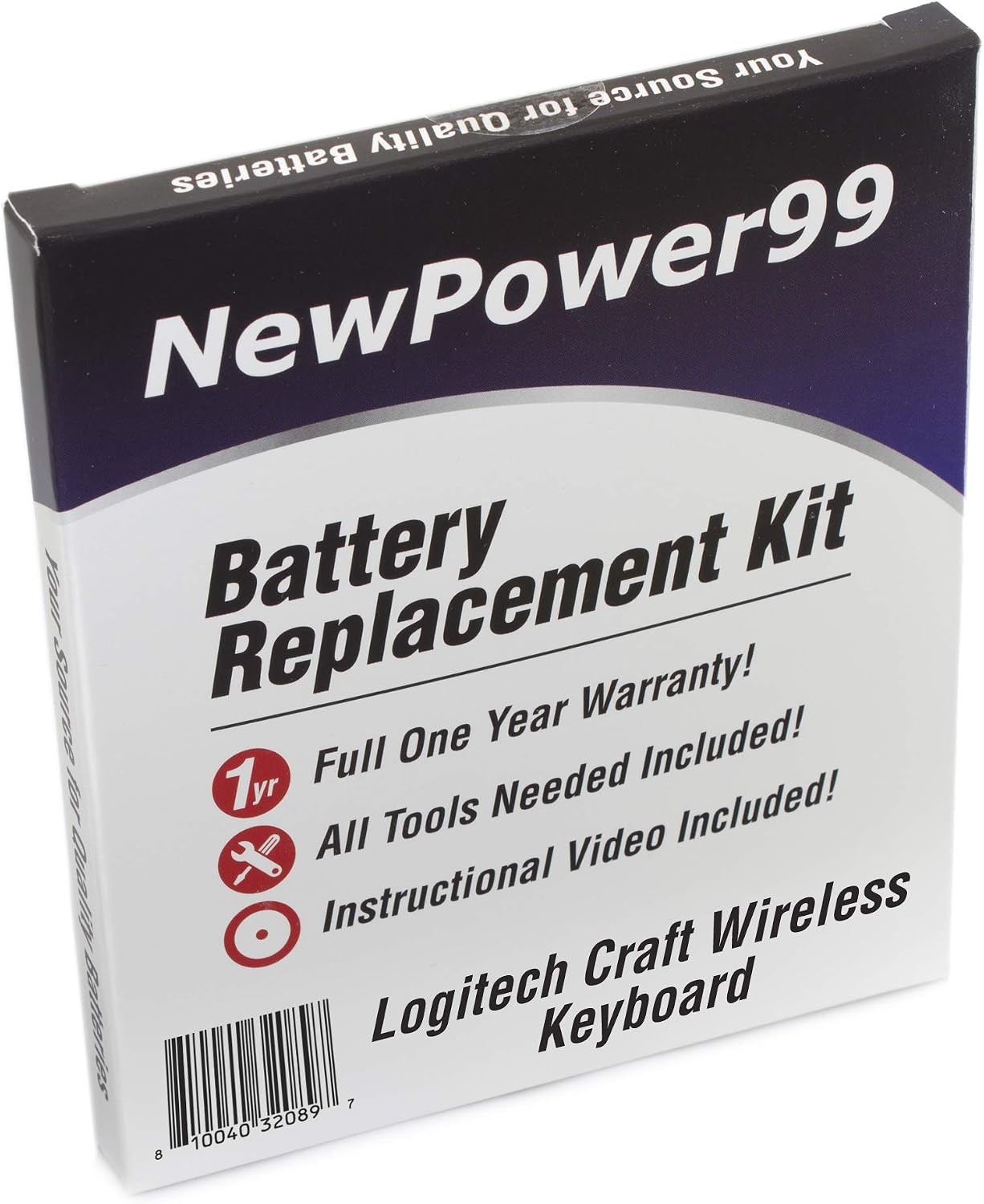 NewPower99 Battery Replacement Kit for Logitech Craft Wireless Keyboard YR0064