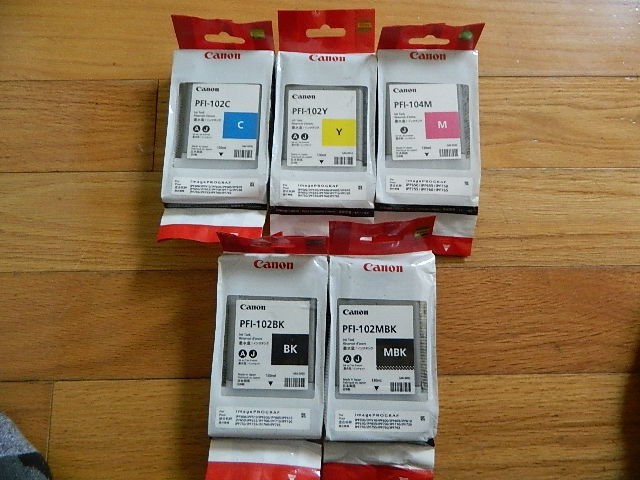 2021 GENUINE SET 5 Canon PFI-102MBK/CYK 104M INK IPF500 IPF600 IPF700 NEW SEALED