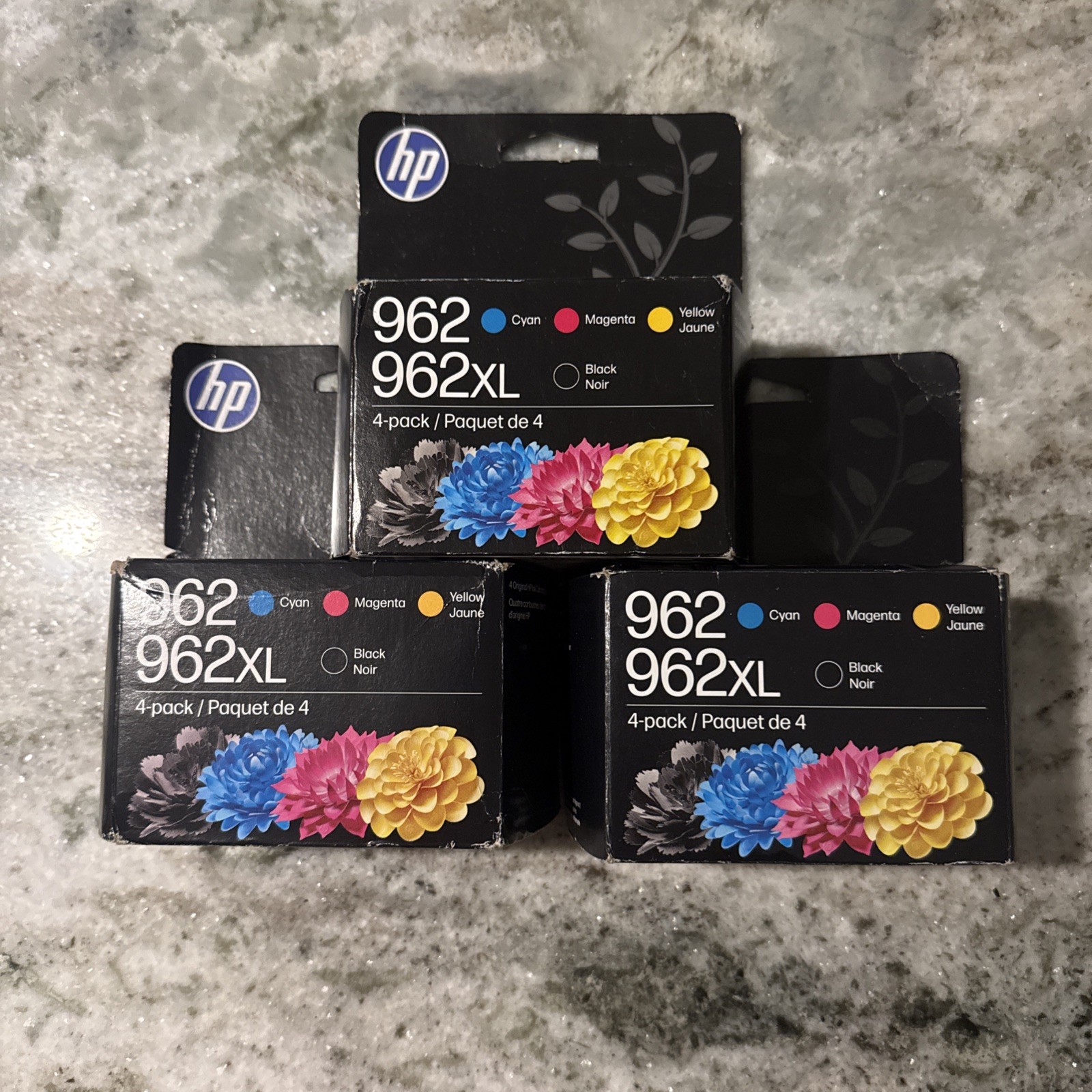 Lot Of (3) HP 962XL/962 (3JB34AN) Ink Cartridge Combo Pack Expires 03/28+ Sealed