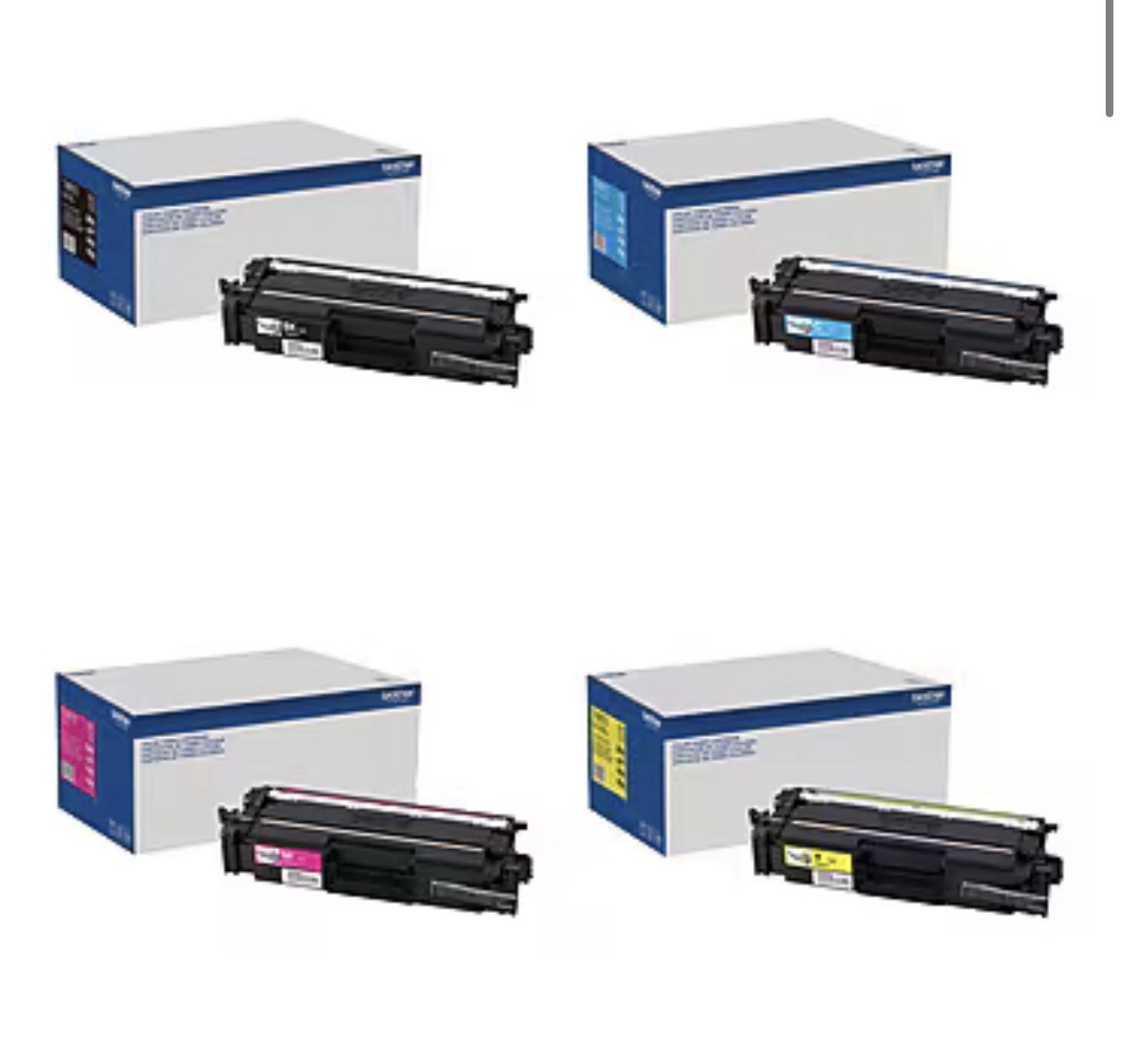 Brother TN810XL High Yield BK/C/Y/M Toner Cartridge FULL SET New, Factory Sealed