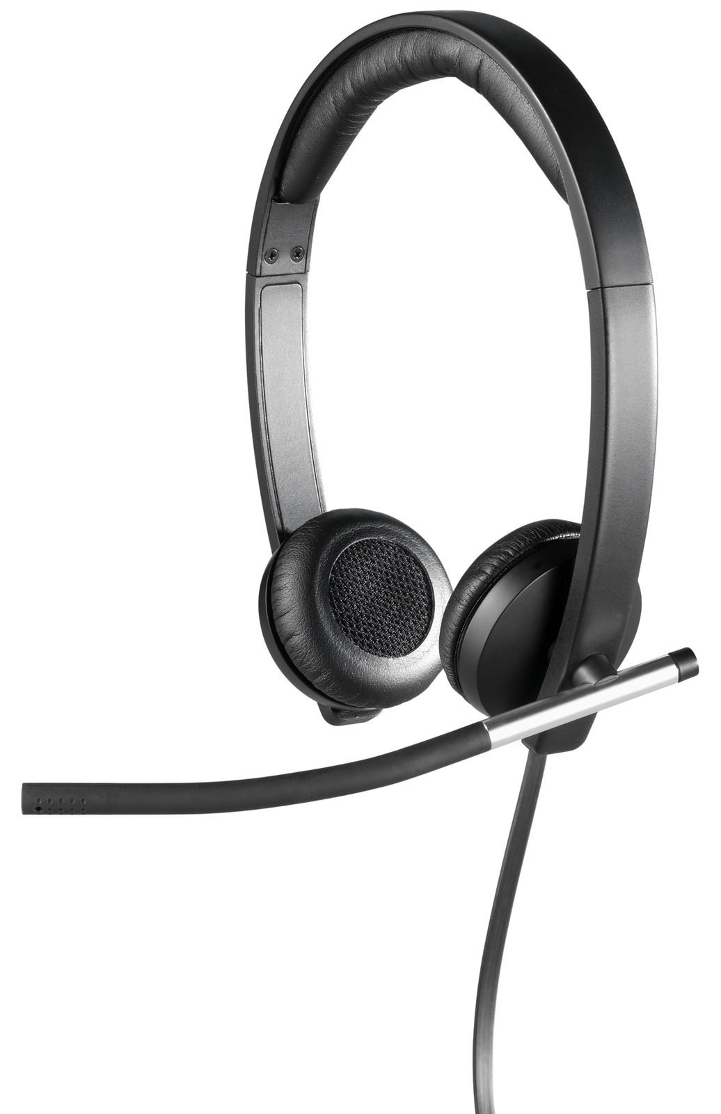 White Corded Stereo Headset with Noise Cancelling Mic for UC Platforms