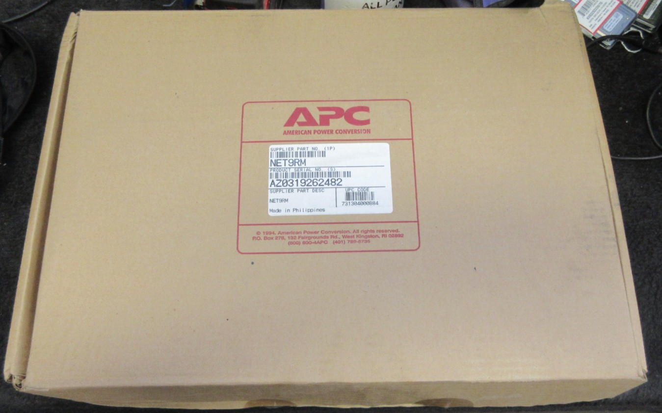 APC NET9RM SurgeArrest Network 9-Outlet Power Distribution Unit 120VAC 15A