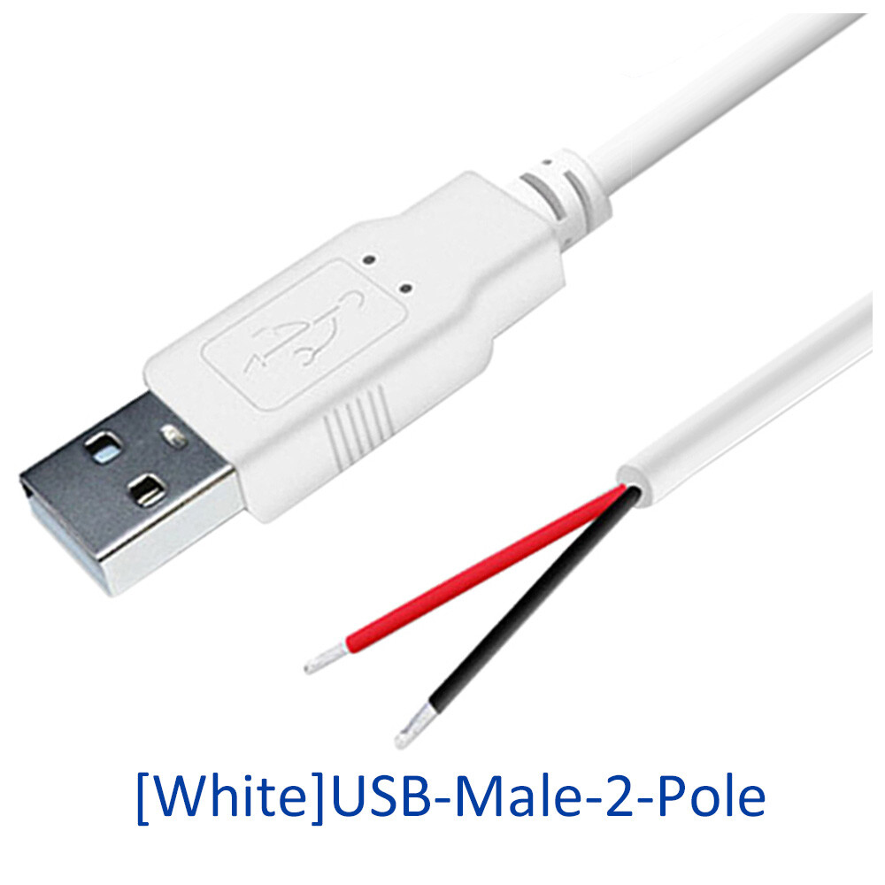 USB Single Male/Female Cable 4-/2-Pole USB Small Fan Power Cord Charging Cable