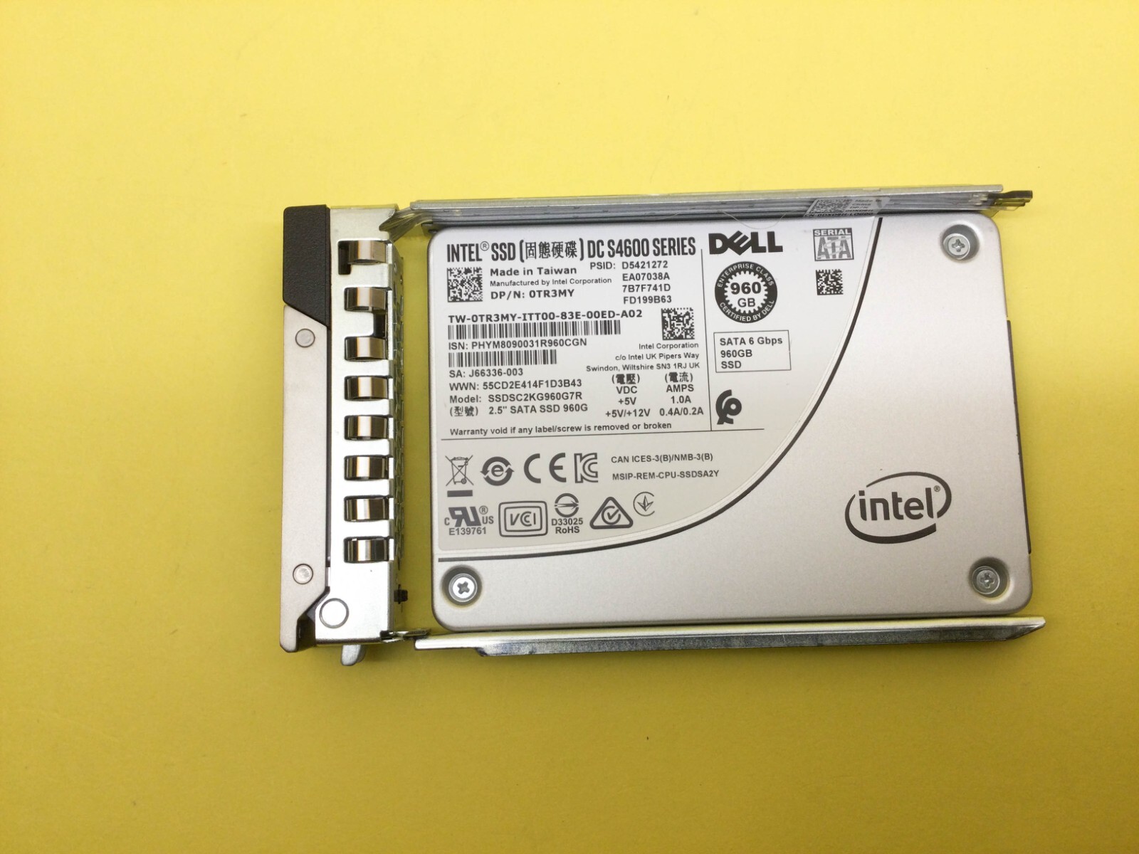 TR3MY DELL Intel S4600 960GB SATA 6Gbps Mix Use 2.5'' SSD 0TR3MY SSDSC2KG960G7R