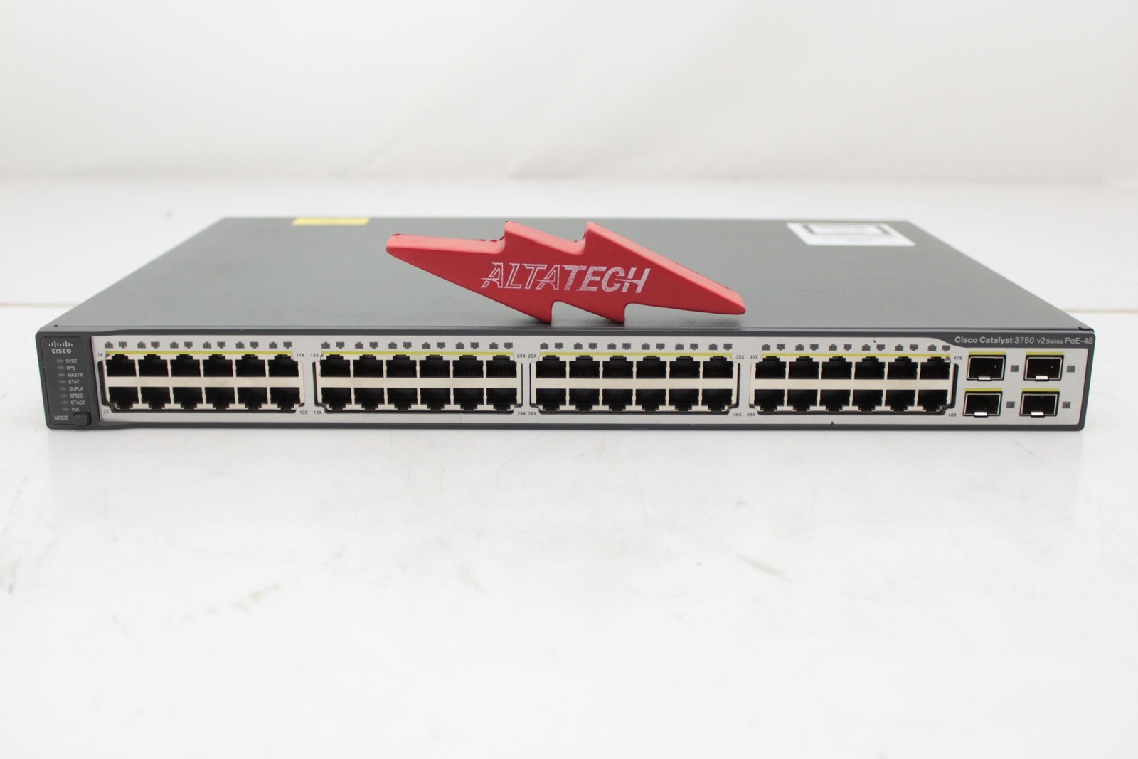 Cisco WS-C3750V2-48PS-S Catalyst 3750V2 10/100 PoE 48 Port Managed Switch