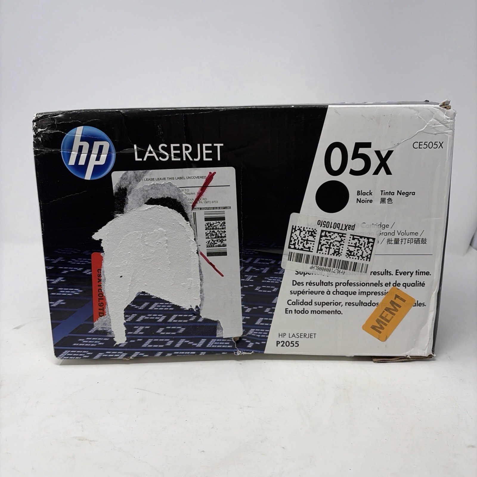 HP 05X CE505X Black Toner Cartridge OEM Genuine - LaserJet  P2055 - New Open Box