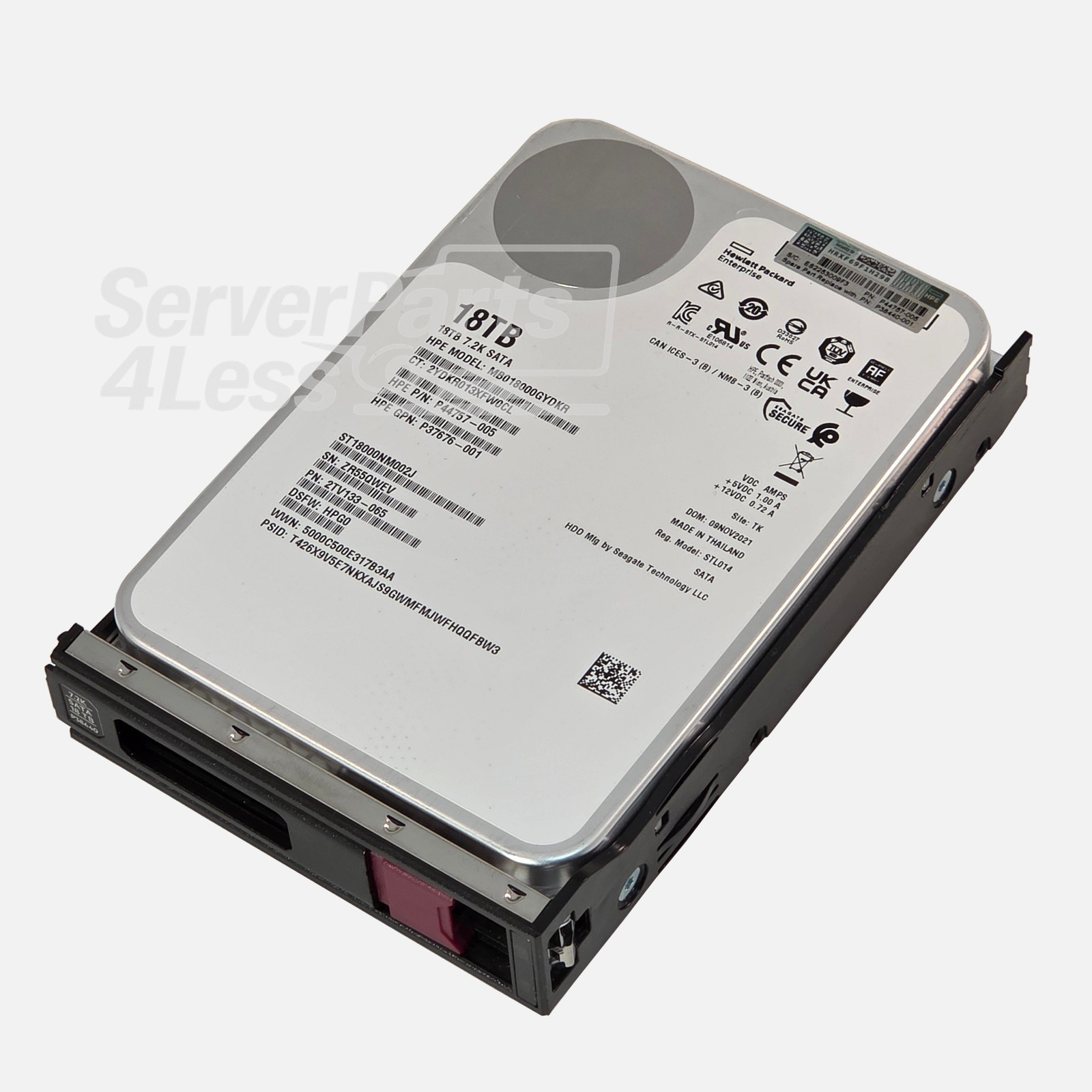HP P37678-B21  P38440-001 18TB SATA 6G HELIUM 512E ISE MV HDD