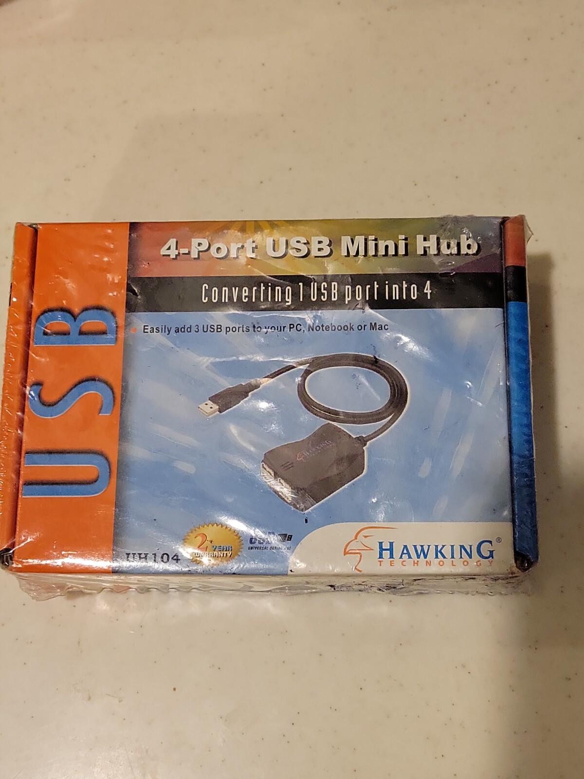 Hawking Technology 4-Port USB mini Hub uh104, sealed new