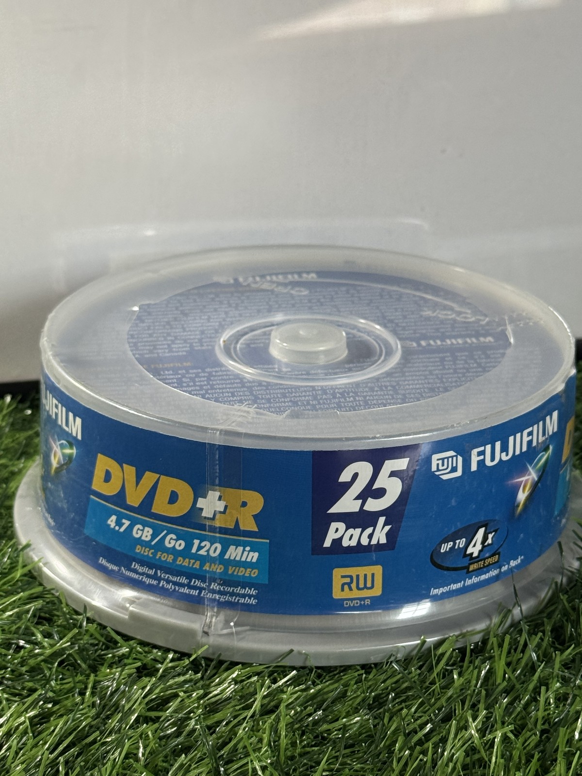 Fujifilm DVD+R 4.7GB 120 Min 4x 25 Pack Spindle Blank Recordable Discs New Video